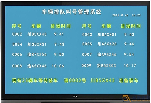 新建厂区车辆排队叫号管理系统